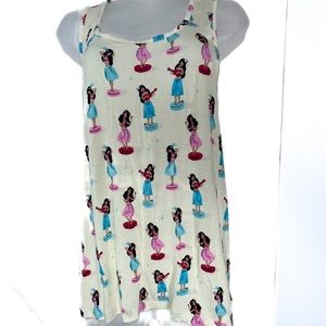 Munki Munki‎ Nite Nite Pajama 2PC Pajama Set Hula Girl White Ivory Poms Large